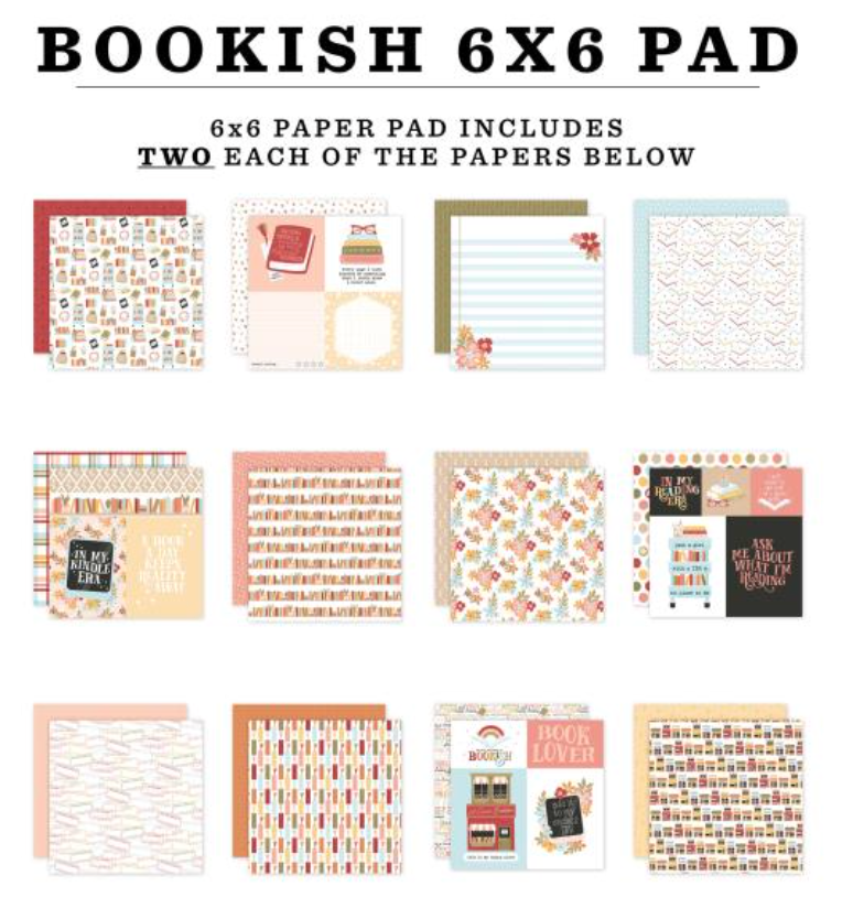 Echo Park 6x6 Bookish Paper Pad {B601}