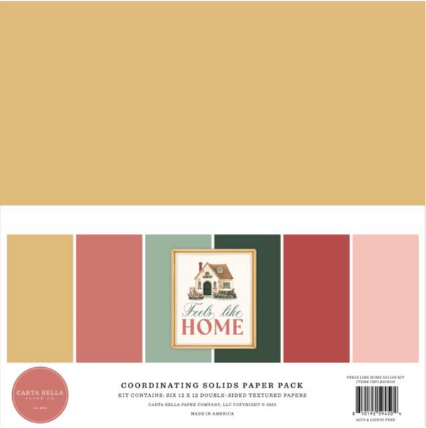Carta Bella 12x12 Feels Like Home Solids Collection Kit {B520}