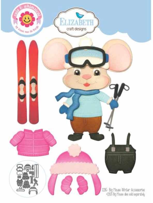 Elizabeth Craft Designs BIG Mouse Winter Accessories Cute & Whimsical Die Set {X137}}