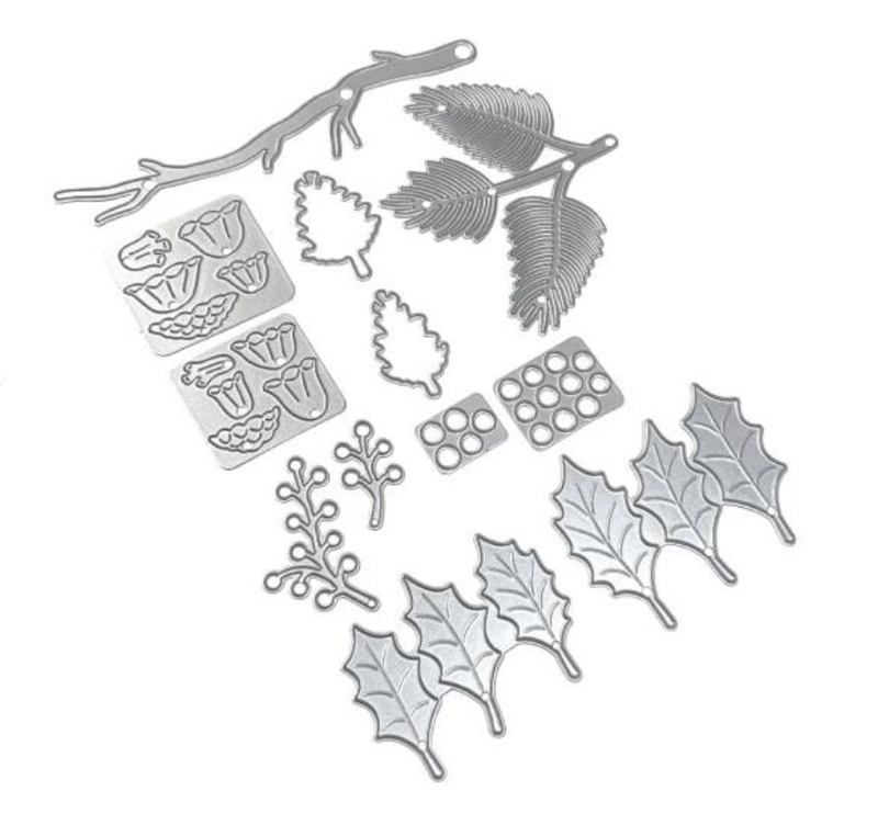 Elizabeth Craft Designs Winter Greenery Metal Die {X148}