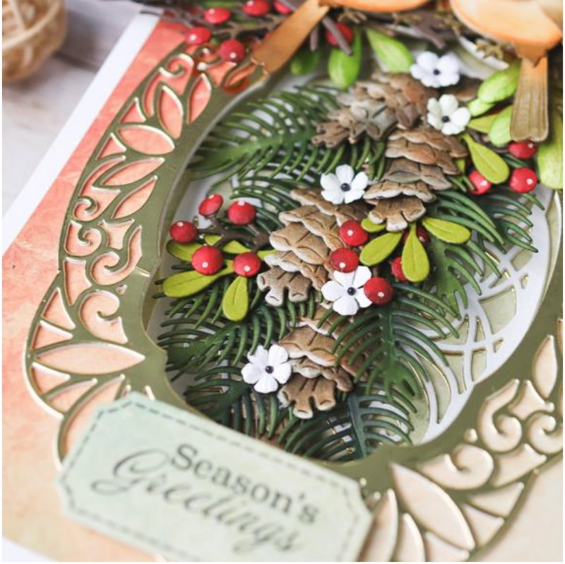 Elizabeth Craft Designs Winter Greenery Metal Die {X148}