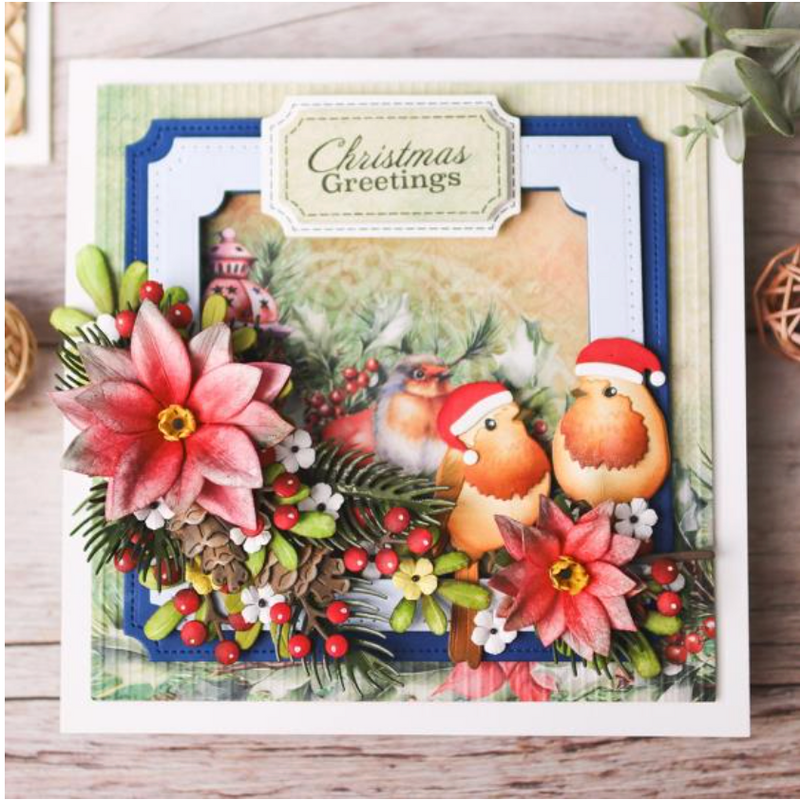 Elizabeth Craft Designs Festive Robin Metal Die {X112}