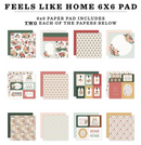 Carta Bella 6x6 Feels Like Home Paper Pad {B416}