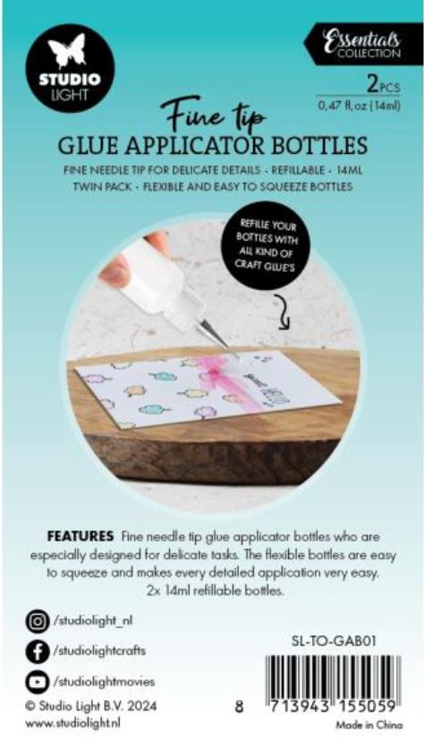 Studio Light Nr. 01 Ultra Fine Tip Glue Application Bottles {C53-C54}