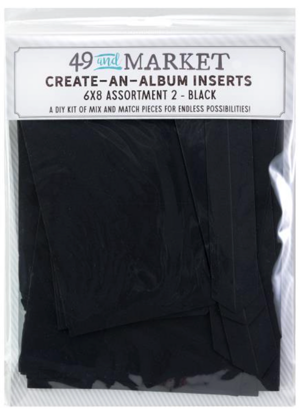 49 and Market 6x8 Black Assortment #2 Create-an-Album Foundation Inserts {F407}