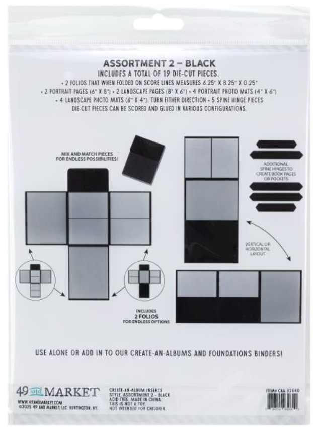 49 and Market 6x8 Black Assortment