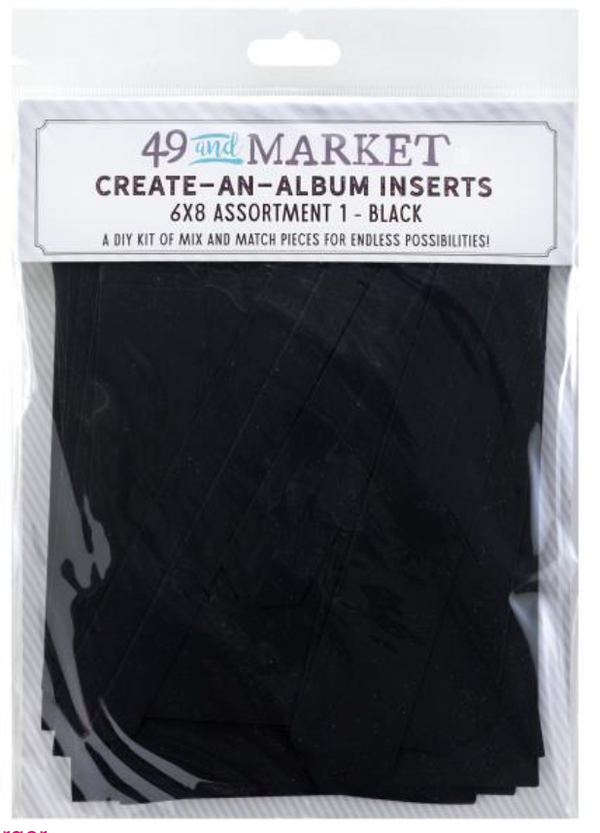 49 and Market 6x8 Black Assortment #1 Create-an-Album Foundation Inserts {F409}