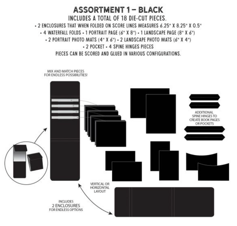 49 and Market 6x8 Black Assortment