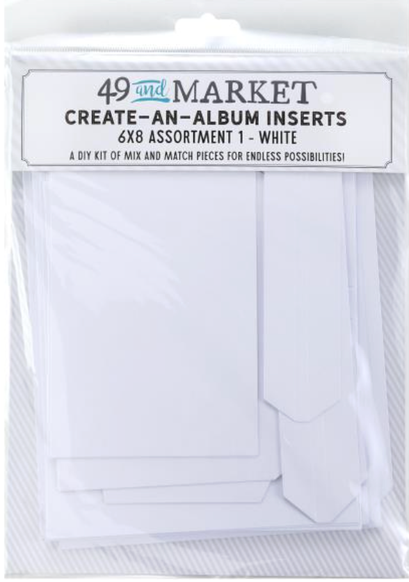 49 and Market 6x8 White Assortment #1 Create-an-Album Foundation Inserts {F501}