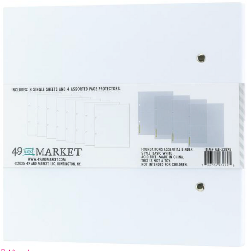 49 and Market 9x9 White Foundations Binder {F404}
