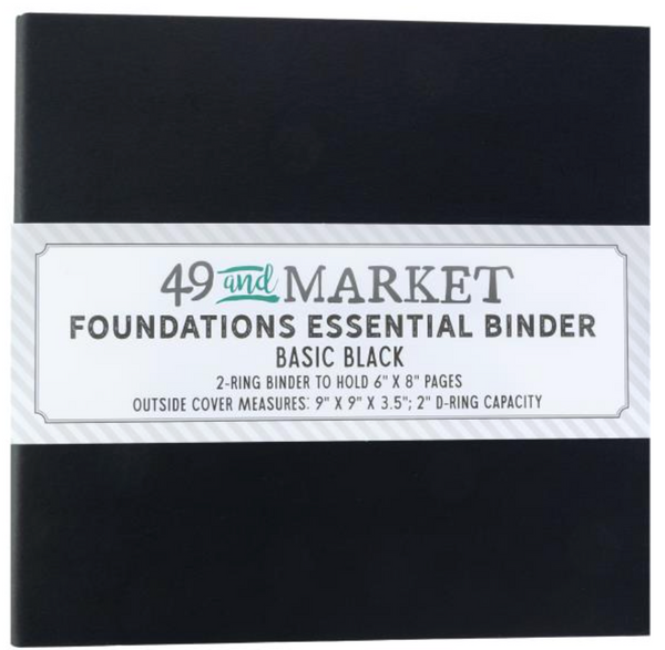 49 and Market 9x9 Black Foundations Binder {F405}