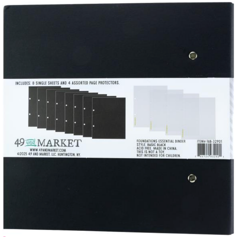 49 and Market 9x9 Black Foundations Binder {F405}