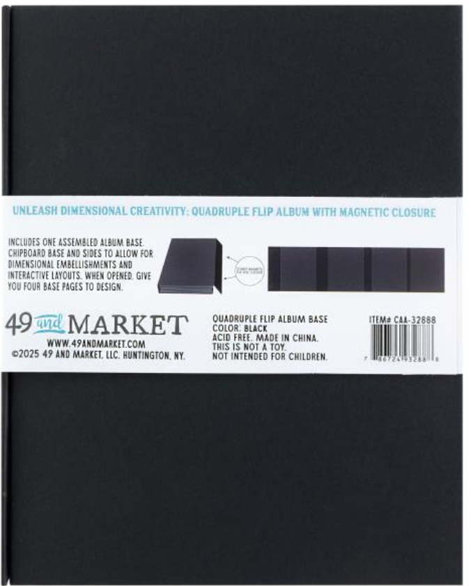 49 and Market Black Create-an-Album Quadruple Flip Album Base {F401}