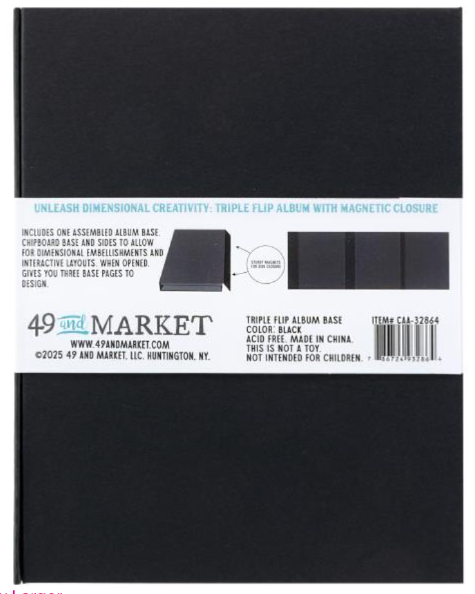 49 and Market Black Create-an-Album Triple Flip Album Base {F403}