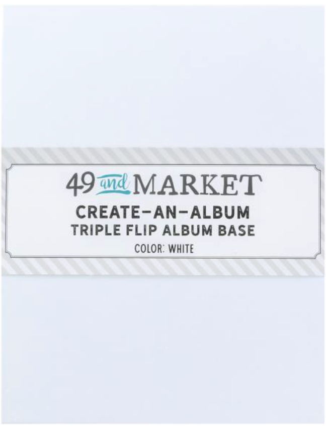49 and Market White Create-an-Album Triple Flip Album Base {F402}