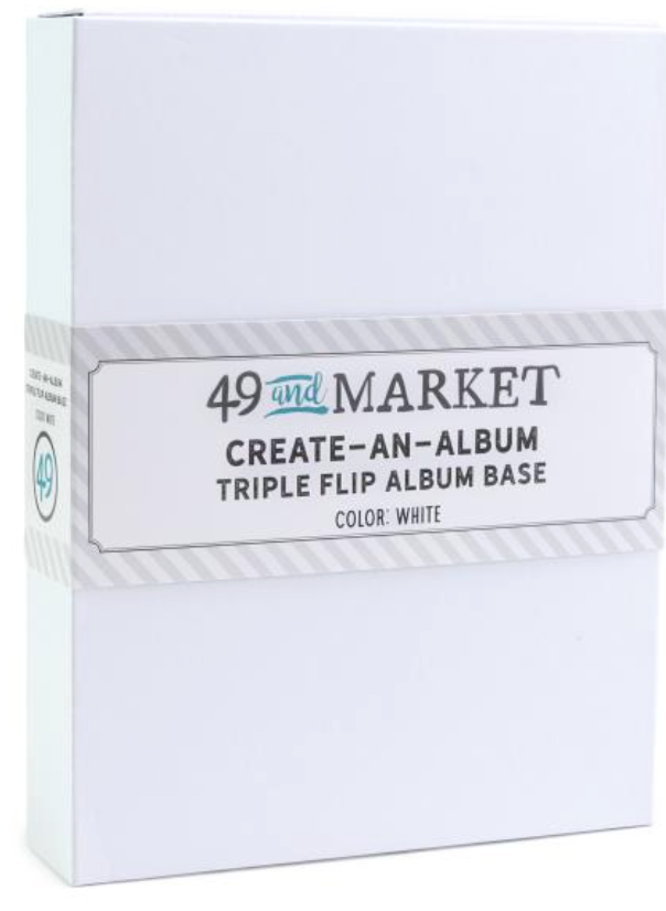 49 and Market White Create-an-Album Triple Flip Album Base {F402}