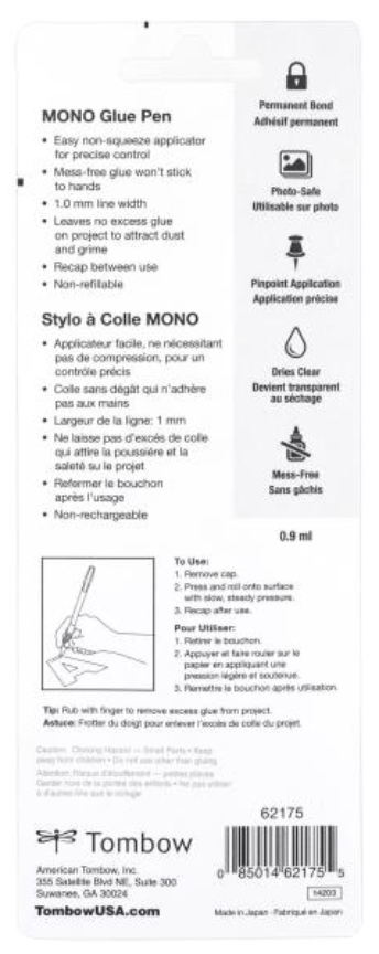 Tombow Mono .9ml Permanent Glue Pen {C103}