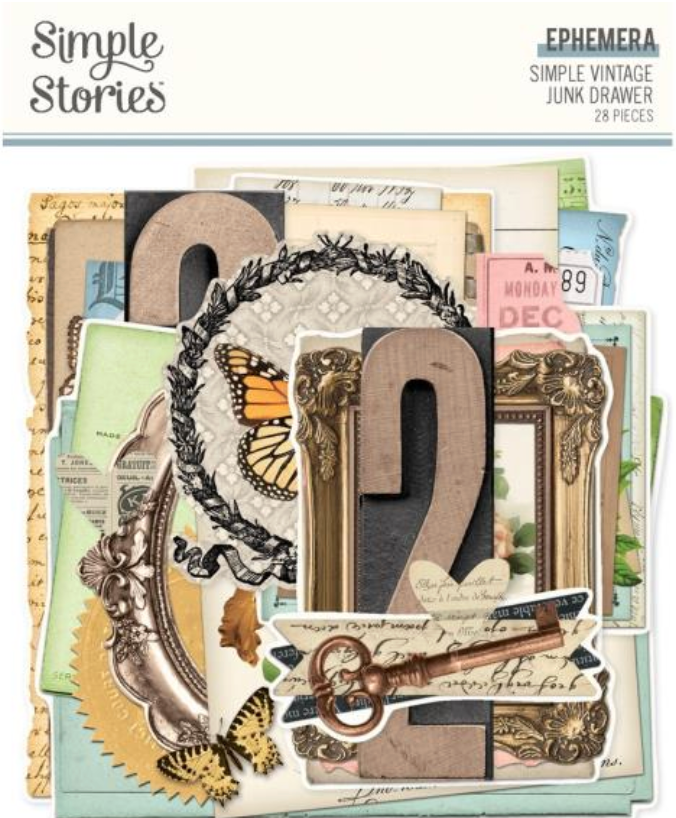 Simple Stories Simple Vintage Junk Drawer Ephemera {D169}