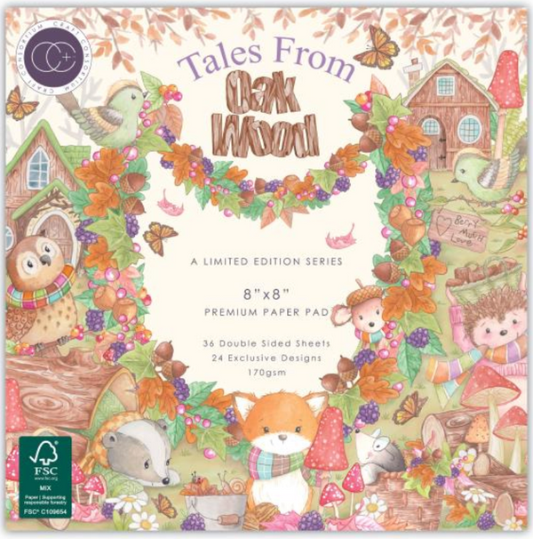 Craft Consortium 8x8 Tales from Oak Wood Paper Pad {B02}