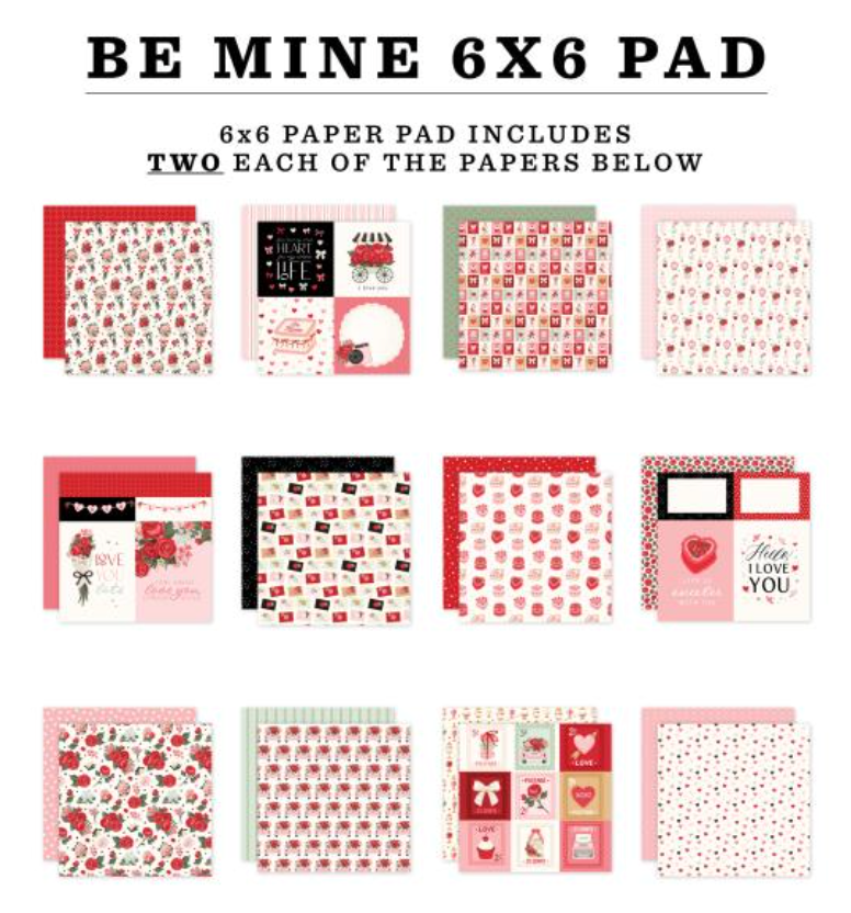 Carta Bella 6x6 Be Mine Paper Pad {B407}