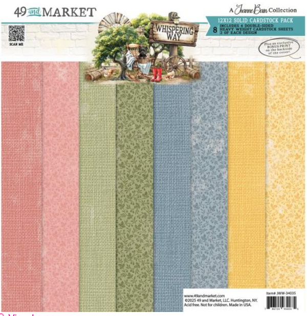 49 and Market 12x12 Whispering Way SOLIDS Collection Pack {B720}
