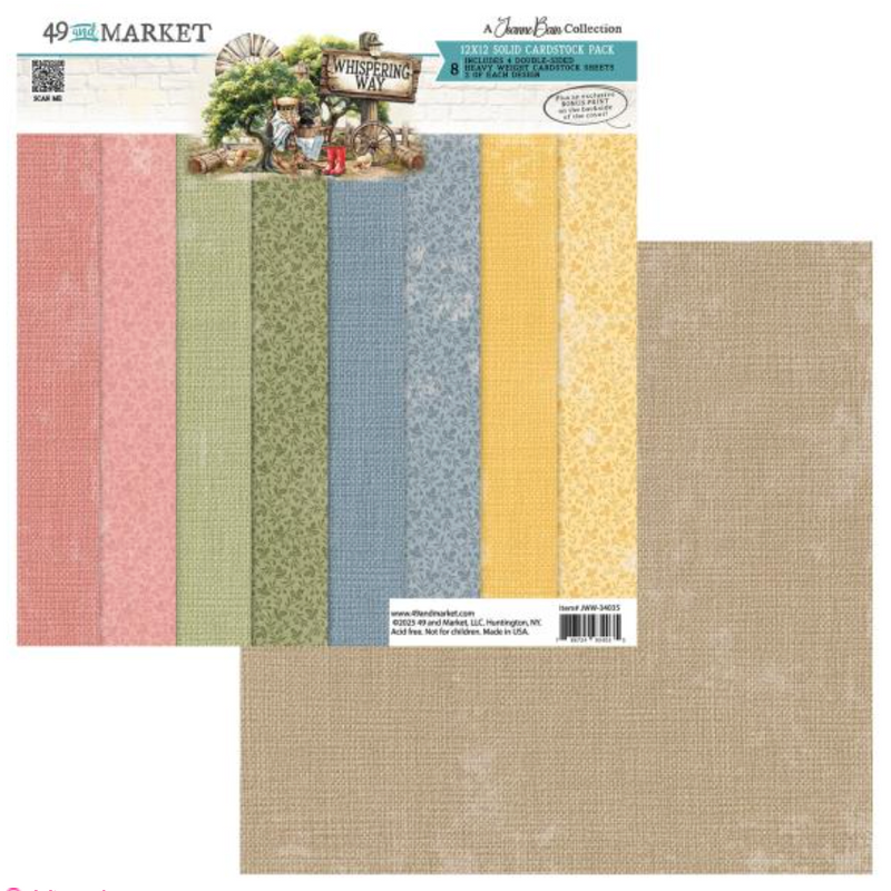 49 and Market 12x12 Whispering Way SOLIDS Collection Pack {B720}