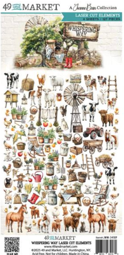 49 and Market Whispering Way Elements Laser Cut Outs {B307}