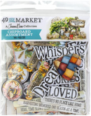 49 and Market Whispering Way Chipboard Set {B507}