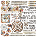 49 and Market Whispering Way Chipboard Set {B507}