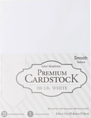 Core'dinations 8.5x11 White 110lb. Smooth Cardstock {C216}