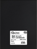 Paper Accents 8.5x11 Black Smooth 80lb. Cardstock - 50pk. {B413}