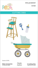 Spellbinders Simple Stories Classic Pooh Baby Accessories Etched Dies {W18}