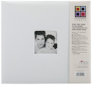 MBI 12x12 White Fashion Fabric Post Bound Album w/Window {C706}