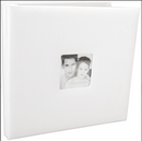 MBI 12x12 White Fashion Fabric Post Bound Album w/Window {C706}