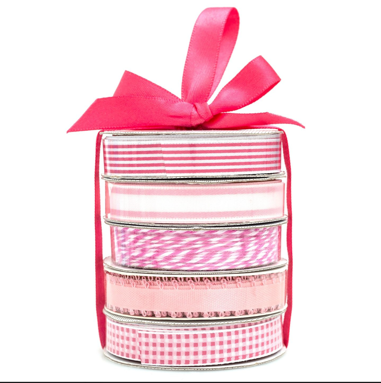 American Crafts Spring Pink Premium Ribbon & Twine - 5pk. {G95}