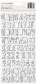 American Crafts Vicki Boutin Alpha Mixed Media Thickers Stickers {C300}