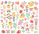 Simple Stories Pink Lemonade FLORAL Bits & Pieces Ephemera {D182}