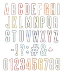 Sizzix Tim Holtz Alphanumeric Bulletin Thinlits Dies {W74}