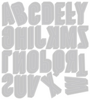 Sizzix Tim Holtz Alphanumeric Upper Shadow Thinlits Dies {W63}