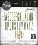 Sizzix Tim Holtz Alphanumeric Stretch Upper Thinlits Dies {W72}