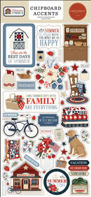 Carta Bella Americana Summer Chipboard Accents
