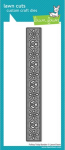 Lawn Fawn Folksy Tulip Border Custom Craft Die {D115}