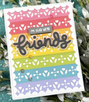 Lawn Fawn Folksy Tulip Border Custom Craft Die {D115}