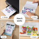 Cricut 8.5x11 Transparent Holographic Waterproof Printable Sticker Paper {X174}