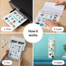 Cricut 8.5x11 White Holographic Waterproof Printable Sticker Paper {X176}