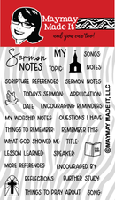 Maymay's Sermon Notes 4x6 Stamp Set {A16}