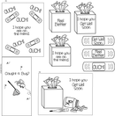 Maymay's Sick Day 4x6 Stamp Set {A32}