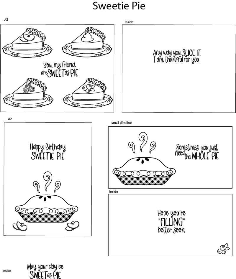 Maymay's Sweetie Pie 4x6 Stamp Set {A199}