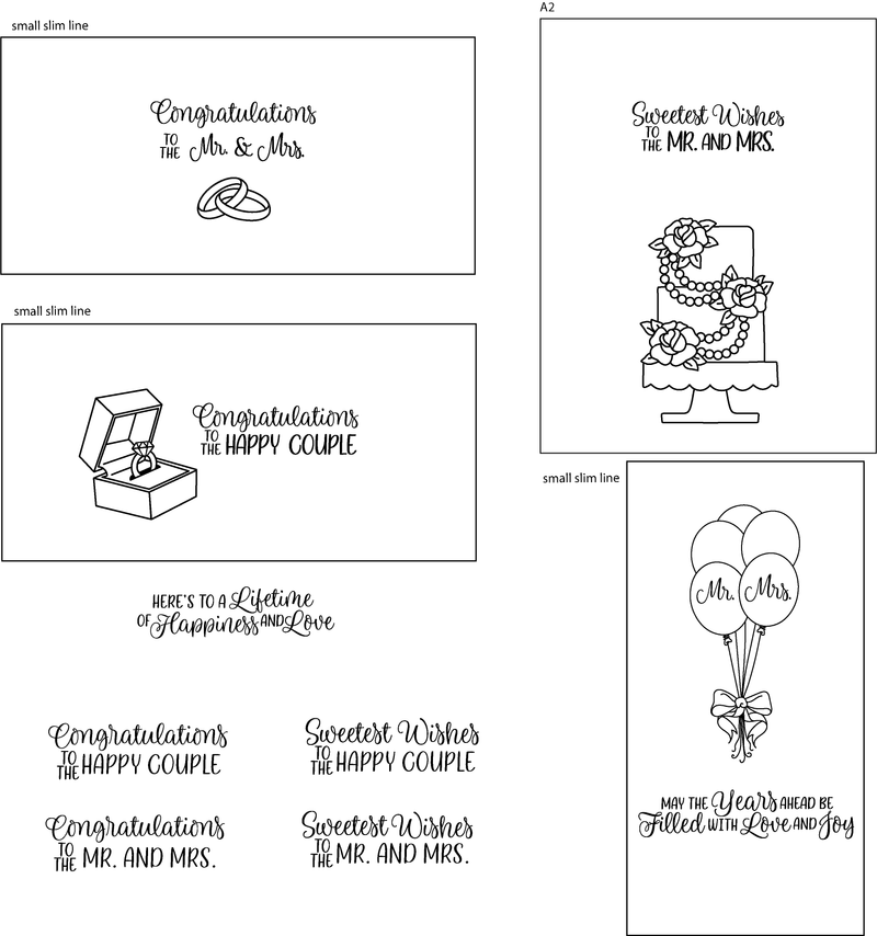 Maymay's The Happy Couple 4x6 Stamp Set {A13}