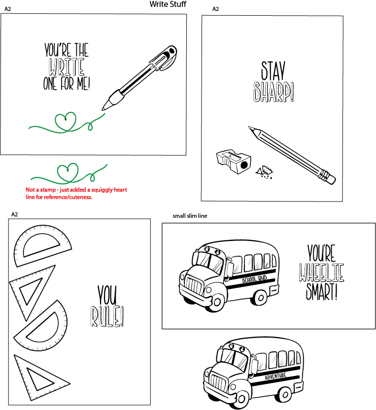 Maymay's Write Stuff 4x6 Stamp Set {A132}